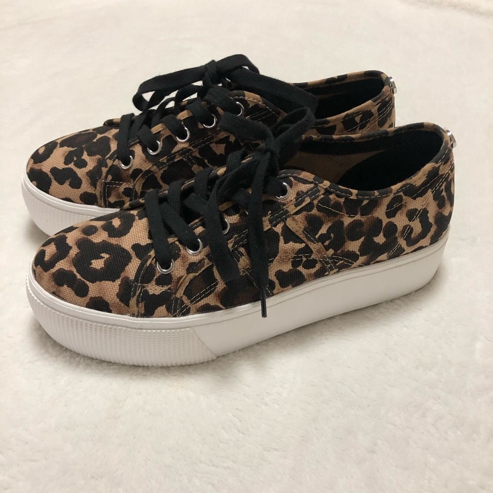 Steve Madden cheetah print platform sneakers